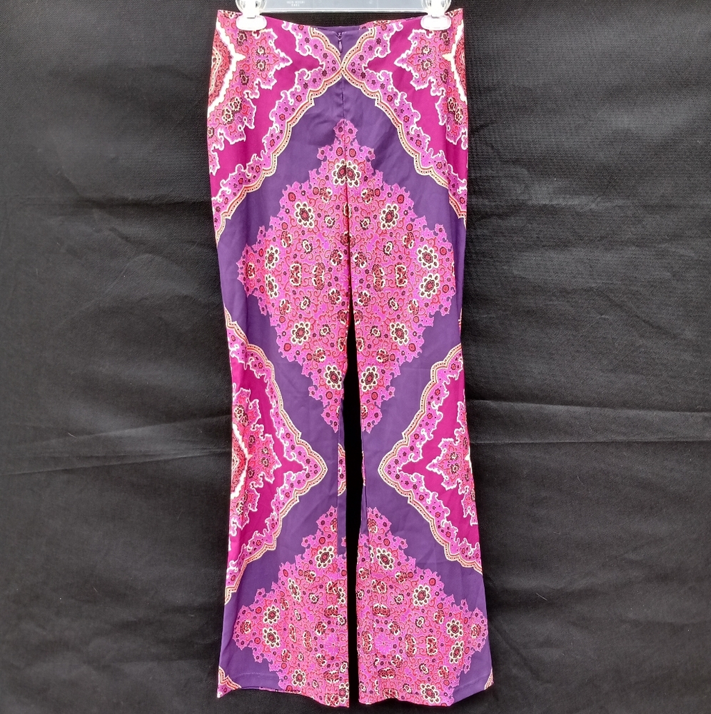 Cache Psychedelic Boho Hippie Raver Flare Pants